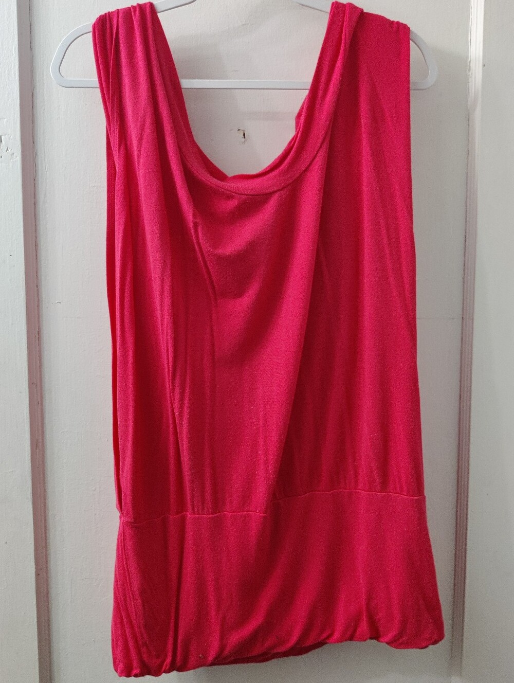 Studio Y Hot Pink Drape Neck Tank
